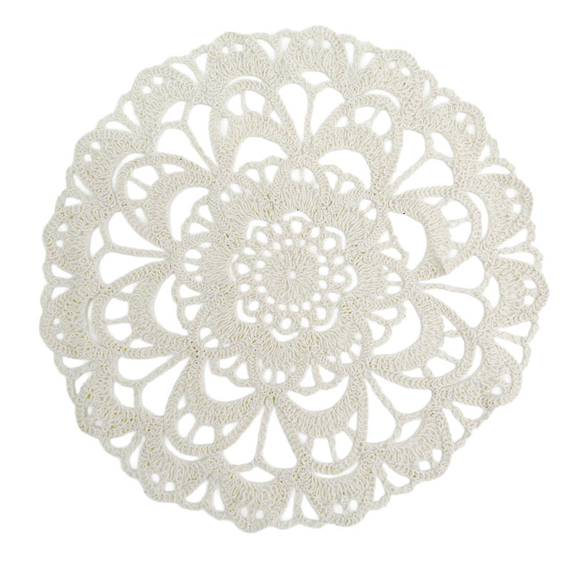 コットンレース ドイリー(25cmR)